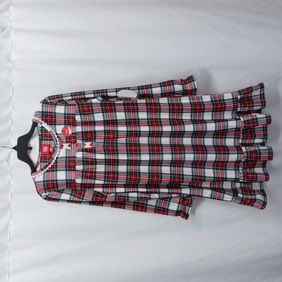 Family Pjs Kids Girls Stewart Plaid Nightgown Pajama Holiday Size 14-16 - Picture 2 of 5